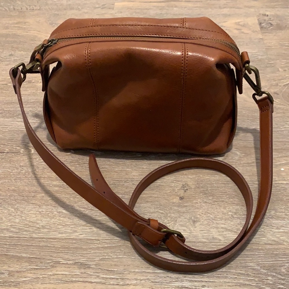 Madewell cognac leather crossbody